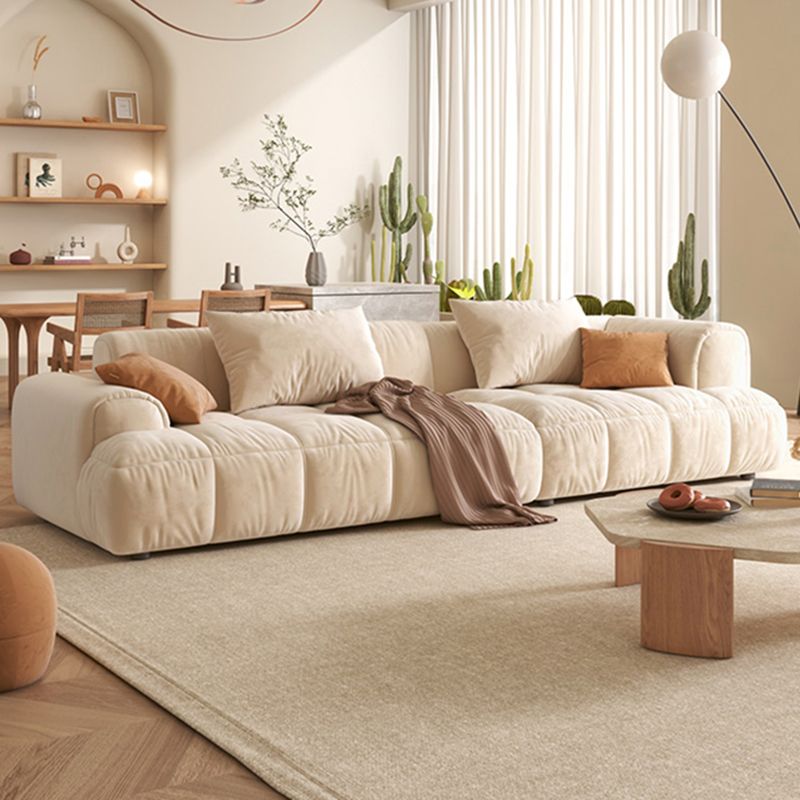 Velvet Round Arm Sectionals 24.8"High Tight Back Sofa with 4 Pillows Clearhalo 'furn' 'furn_sectionals' 'Furniture' 'Living Room Furniture' 'Sectionals' 1200x1200_51e72c38-dc59-4740-9e63-8de01b44ad52