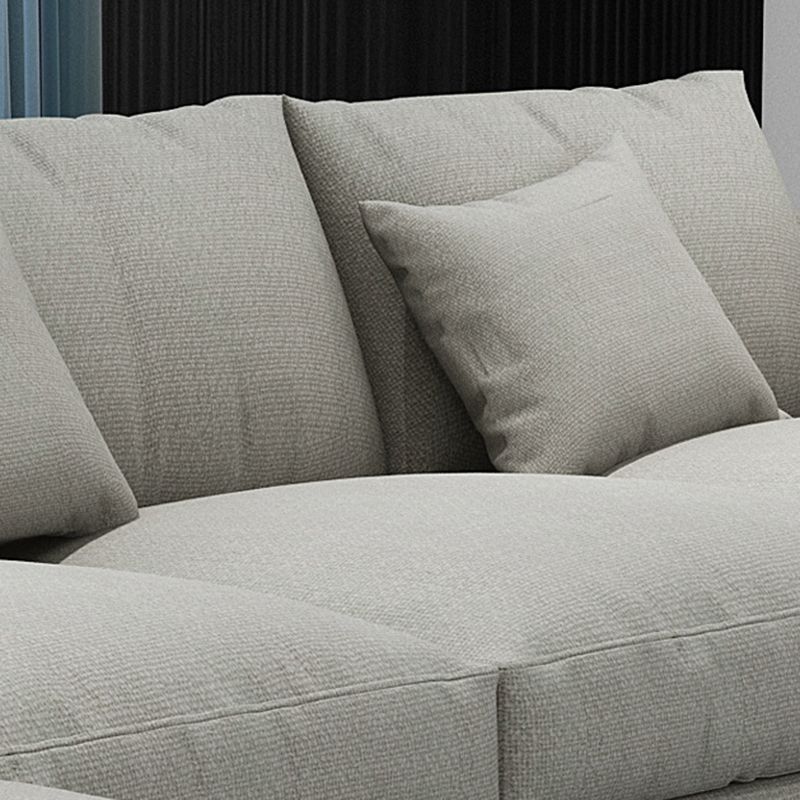 Square Arm Sectional for Living Room with Pillowed Back Cushions Clearhalo 'furn' 'furn_sectionals' 'Furniture' 'furniture_sectionals' 'Living Room Furniture' 'Sectionals' 1200x1200_51e760cc-1fba-46c7-b8e8-8f83f3d2157c