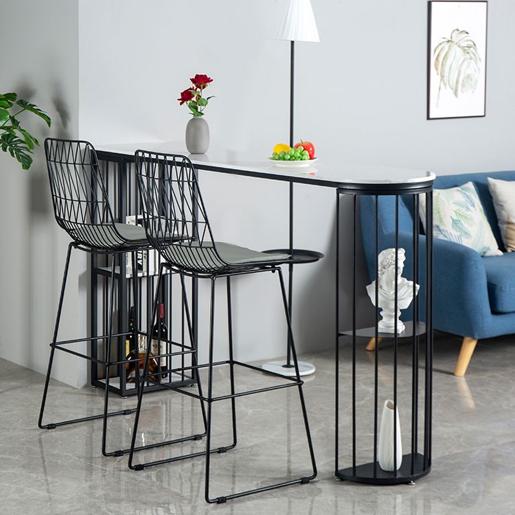 Modern Pub Height Dining Table White and Black Counter Height Table Clearhalo 'Bar Furniture' 'Bar Tables' 'bar_tables' 'furn' 'furn_bar_tables' 'Furniture' 'Kitchen & Dining Furniture' 1200x1200_51e842c9-f365-4373-8be9-2f7eb63bc827