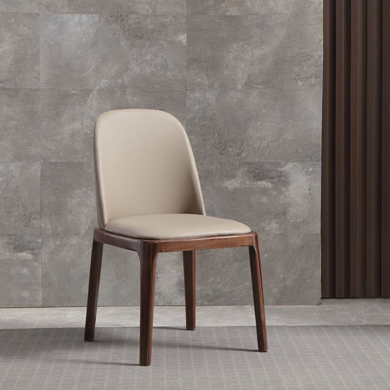 Faux Leather Dining Chairs Industrial Parsons Armless Side Chair Clearhalo 'Dining Chairs' 'Dining Tables & Seating' 'dining_chair' 'furn' 'furn_dining_chair' 'Furniture' 'Kitchen & Dining Furniture' 1200x1200_51e8eed9-ff07-408c-89a4-65503c8bd5a0