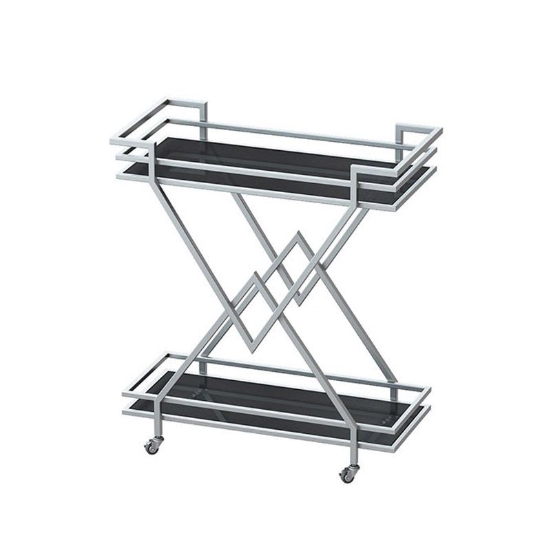 Open Storage Modern Prep Table Home Dining Rectangular Prep Table