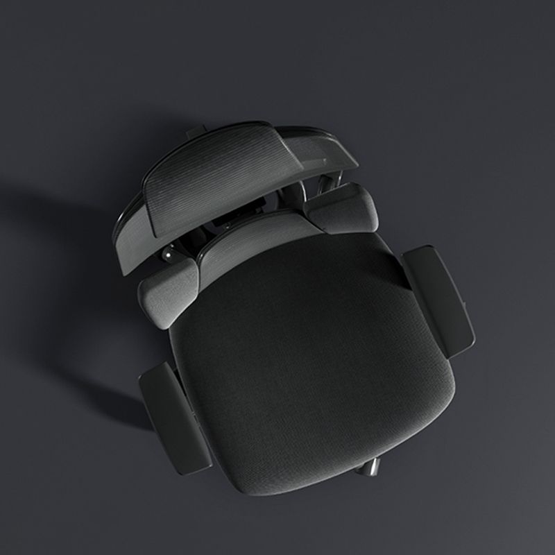 Adjustable Arm Office Chair Modernism Black Desk Chair with Wheels Clearhalo 'furn' 'furn_office_chair' 'Furniture' 'Office Chairs' 'Office Furniture' 'office_chair' 1200x1200_51eb0ccf-5f8e-41d2-b51e-a7a4ee0fa282