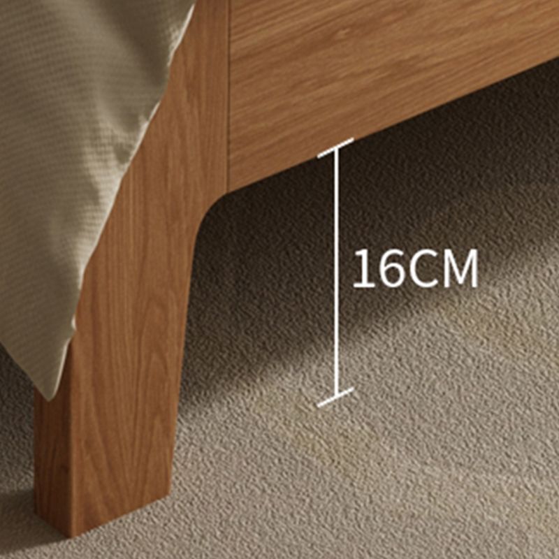 Marco de cama de madera maciza escandinava cama de perfil bajo con patas de madera