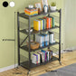 Industrial Open Etagere Bookshelf Steel Bookshelf with Caster Wheels Clearhalo 'Bookcases' 'Furniture' 'furniture_bookcases' 'kitchen' 'kitchen_bookcases' 'Living Room Furniture' 'Office Furniture' 1200x1200_51edfc32-e9d9-4ff5-afe1-8e319edecce3