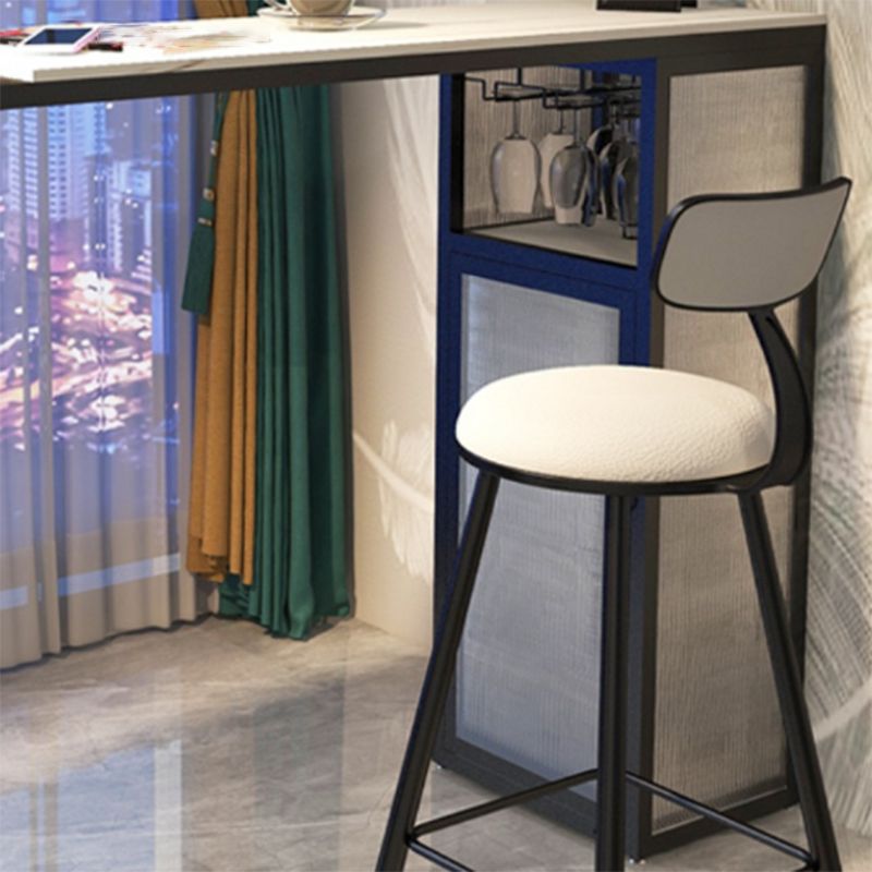 Contemporary Style Bar Table Stone Rectangle Bar Wine Table with Storage Clearhalo 'Bar Furniture' 'Bar Tables' 'bar_tables' 'furn' 'furn_bar_tables' 'Furniture' 'Kitchen & Dining Furniture' 1200x1200_51ee1fb5-88a5-4aa1-bac3-49c74ed7b2eb