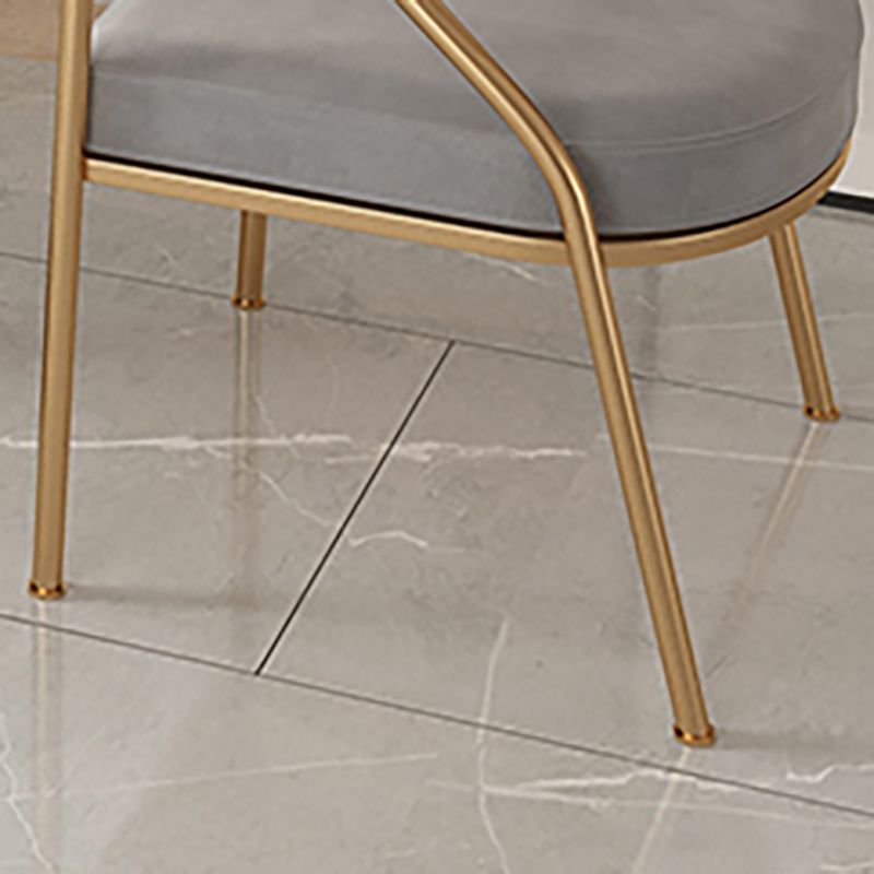 Glam Metal Arm Dining Chair Open Back Dining Side Chair for Home Use Clearhalo ' kitchen&dining_furn' 'Dining Chairs' 'Dining Tables & Seating' 'dining_chair' 'furn' 'furn_dining_chair' 'Furniture' 'furniture_dining_chair' 'Kitchen & Dining Furniture' 'kitchen' 1200x1200_51eedf97-3e8f-43f3-ab15-660383d806ca