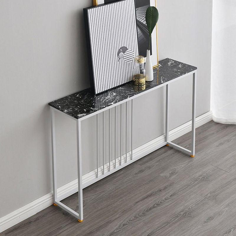 Glam Console Accent Table Antieke afwerking Bafe -consoletafel in marmer