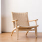 Solid Wood Frame Lounge Chair Arms Included Woven Back Chair Clearhalo 'Accent Chairs' 'accent_chairs' 'Chairs & Seating' 'furn' 'furn_accent_chairs' 'Furniture' 'Living Room Furniture' 1200x1200_51f20226-a7b9-4d78-b618-56d7d52ddad7