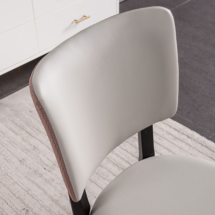 Chaises de salle à manger en bois massif chaise sans bras moderne en cuir moderne