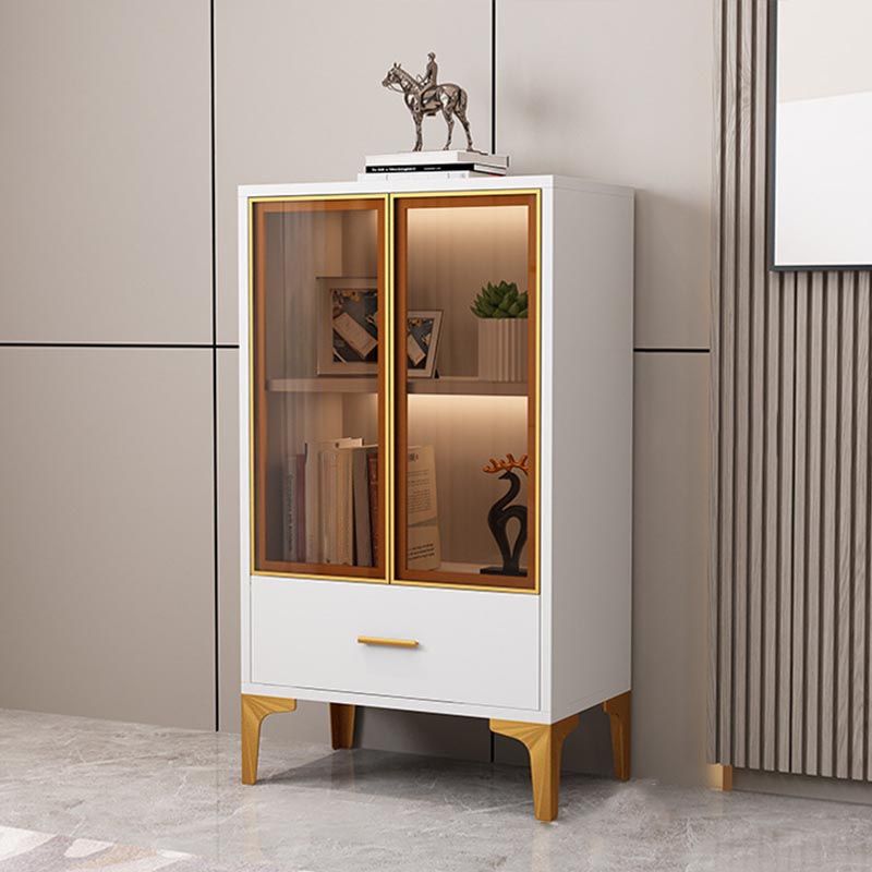 Glam Style Server Engineered Wood Sideboard with Door for Home Use Clearhalo 'buffet_sideboard' 'Buffets & Sideboards' 'furn' 'furn_buffet_sideboard' 'Furniture' 'Kitchen & Dining Furniture' 1200x1200_51f3de1b-3203-4873-8f60-c6d2c95160a7