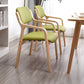 Scandinavian Home Arm Chair Wood Open Back Upholstered Dining Room Chair Clearhalo ' kitchen&dining_furn' 'Dining Chairs' 'Dining Tables & Seating' 'dining_chair' 'furn' 'furn_dining_chair' 'Furniture' 'furniture_dining_chair' 'Kitchen & Dining Furniture' 'kitchen' 1200x1200_51f4689d-8ecb-4a6c-9c58-8416b3875e22