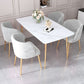 Juego de comedor nórdico de 1/2/5 piezas, mesa de comedor rectangular de piedra para comedor