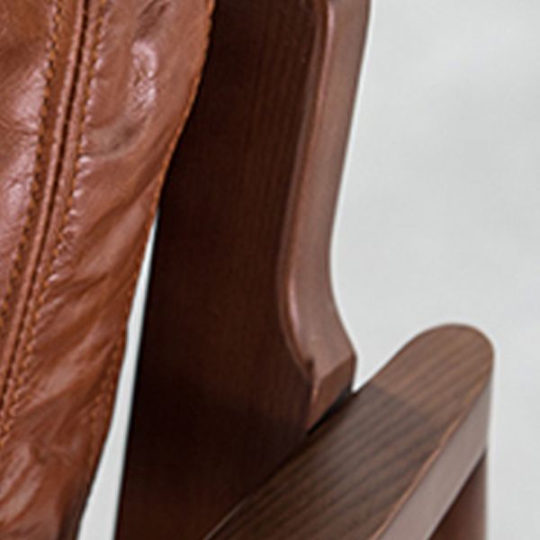 Pu Leather Arm Chair Square Arms Solid Wood Frame Pillow Back Chair Clearhalo 'Accent Chairs' 'accent_chairs' 'Chairs & Seating' 'furn' 'furn_accent_chairs' 'Furniture' 'Living Room Furniture' 1200x1200_51f52cd8-650a-4e62-9d58-4d41fbe74212