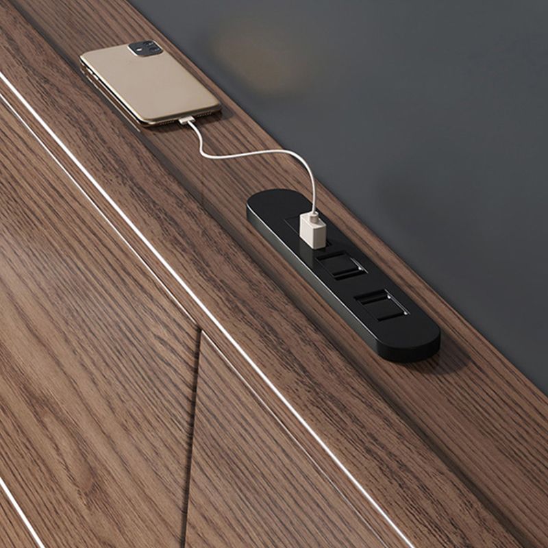 84.65 inch Wide Mid-century Bed Frame Solid Wood Bed with Headboard