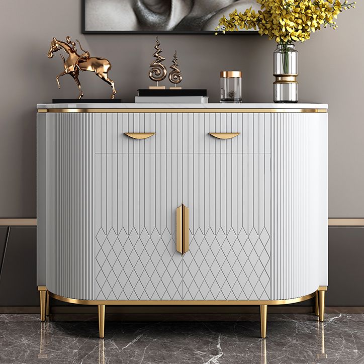 Glam Sideboard Marble Sideboard Cabinet with Doors for Kitchen Clearhalo 'buffet_sideboard' 'Buffets & Sideboards' 'furn' 'furn_buffet_sideboard' 'Furniture' 'Kitchen & Dining Furniture' 1200x1200_51f61c95-b426-4533-8167-e31f813e151f
