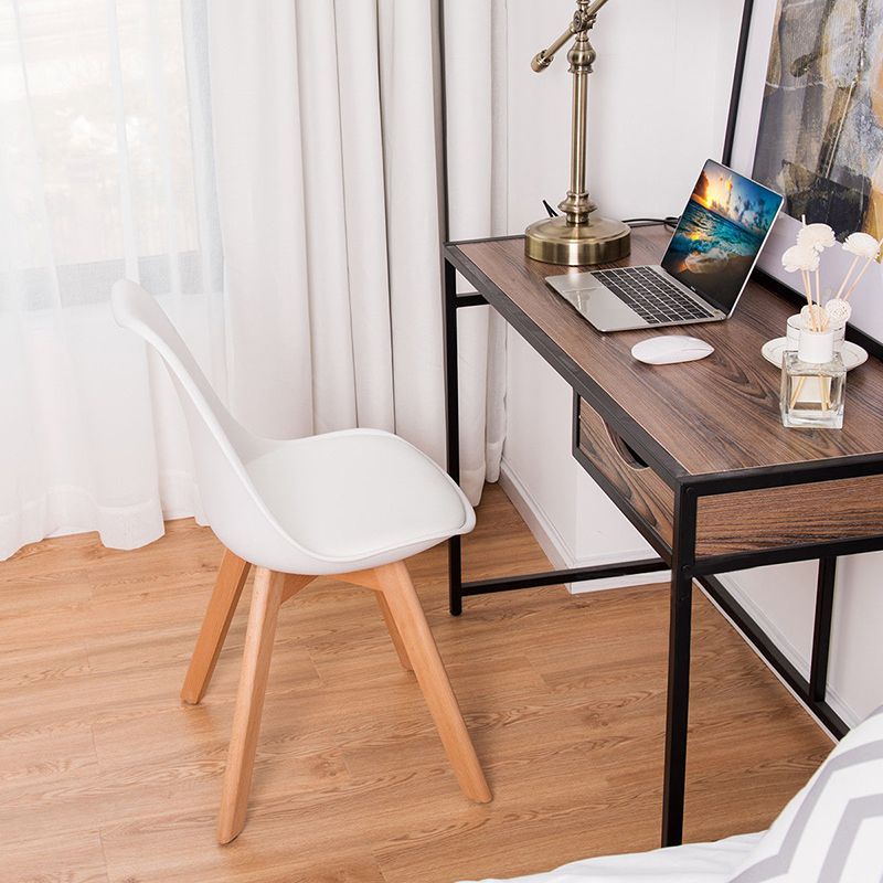 Scandinavian Beech Parsons Side Chair Matte Finish Leather Dining Chairs (Set of 2) Clearhalo ' kitchen&dining_furn' 'Dining Chairs' 'Dining Tables & Seating' 'dining_chair' 'Furniture' 'furniture_dining_chair' 'Kitchen & Dining Furniture' 'kitchen' 1200x1200_51f6bf3e-1d61-44cc-b9c2-38238ac1bbc0