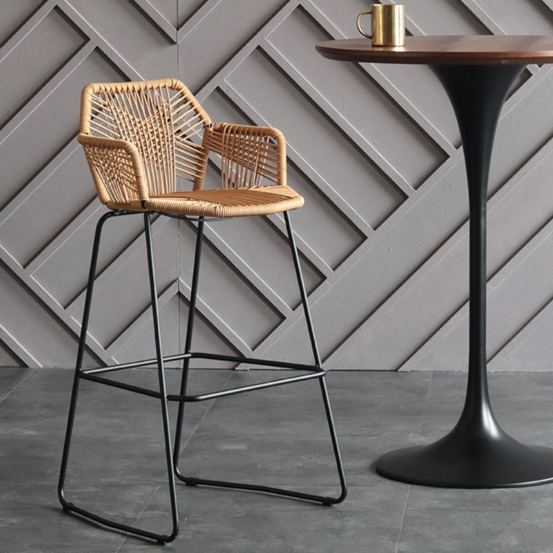 Modern Counter Bar Stool Plastic Armed Bar Stool with Footrest and Backrest Clearhalo 'Bar Furniture' 'Bar Stools' 'bar_stools' 'furn' 'furn_bar_stools' 'furniture_bar_stools' 'Kitchen & Dining Furniture' 'kitchen&dining_furn' 'kitchen' 'kitchen_furn' Furniture' 1200x1200_51f712e9-ecdc-4841-971c-1bb052b35c91