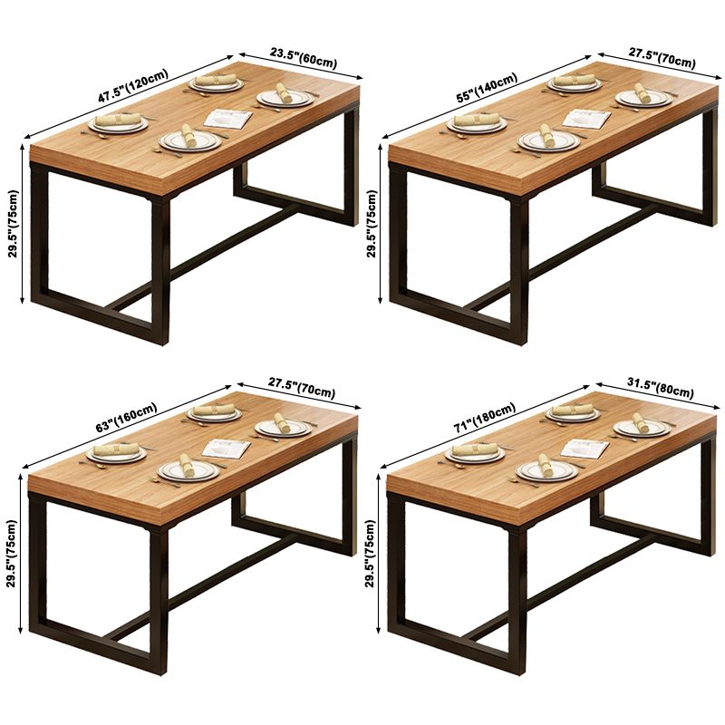 Modern Solid Wood Kitchen Dining Table Rectangle Shape Standard Dining Table with Trestle Base Clearhalo ' dining_table' 'Dining Tables & Seating' 'Dining Tables' 'furn' 'furn_dining_table' 'Furniture' 'furniture_dining_table' 'Kitchen & Dining Furniture' 'kitchen&dining_furn' 'kitchen' 'kitchen_dining_table' 1200x1200_51f7f696-03f2-485d-a256-3661f3f9d52c