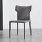 Faux Leather Dining Chairs Wingback Parsons Chair for Kitchen