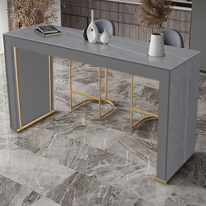 Modern Rectangle Stone Counter Table 1/3 Pieces Bar Table Set for Kitchen Clearhalo 'Bar Furniture' 'furn' 'furn_home_bar_bar_sets' 'Furniture' 'Home Bars & Bar Sets' 'home_bar_bar_sets' 'Kitchen & Dining Furniture' 1200x1200_51f889b0-2f87-4a6b-aedb-d0d8112cbdda