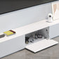 White Engineered Wood TV Console Contemporary Cable Management Media Console Clearhalo 'furn' 'furn_tv_stands_entertainment_centers' 'Furniture' 'Living Room Furniture' 'TV Stands & Entertainment Centers' 'TV Stands & Media Storage Furniture' 'tv_stands_entertainment_centers' 1200x1200_51f97b62-e8ae-4684-8492-c5ad60f4b14c