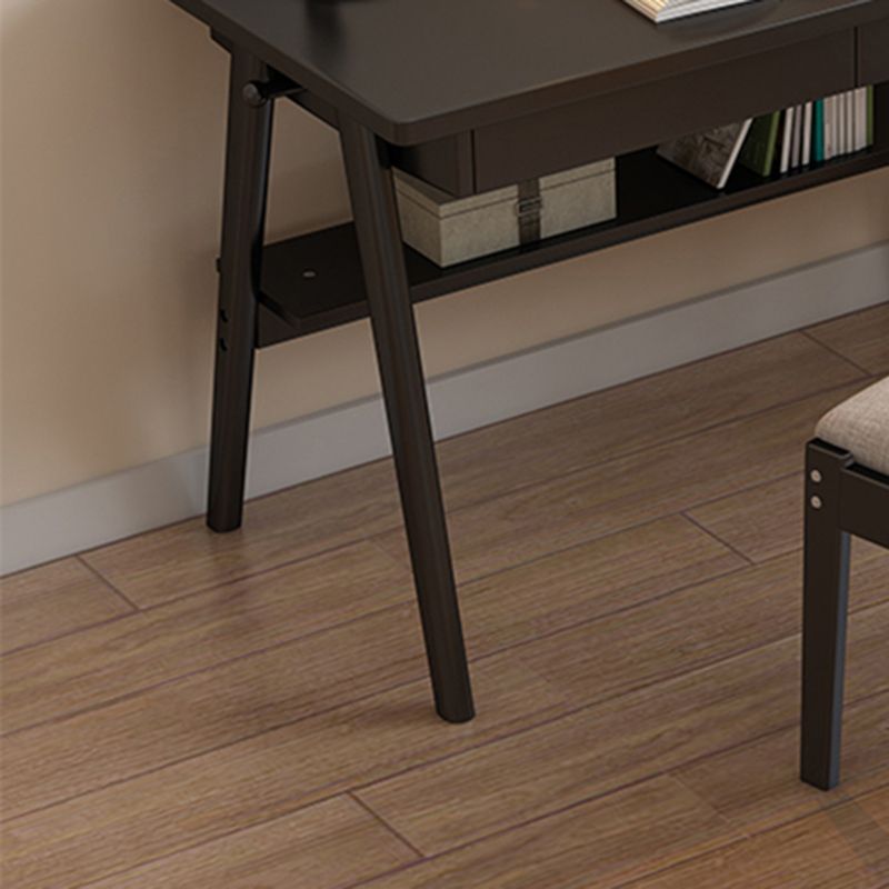 Scrivania scandinava in legno massiccio parsons scrivania per la scrittura a casa con scaffale