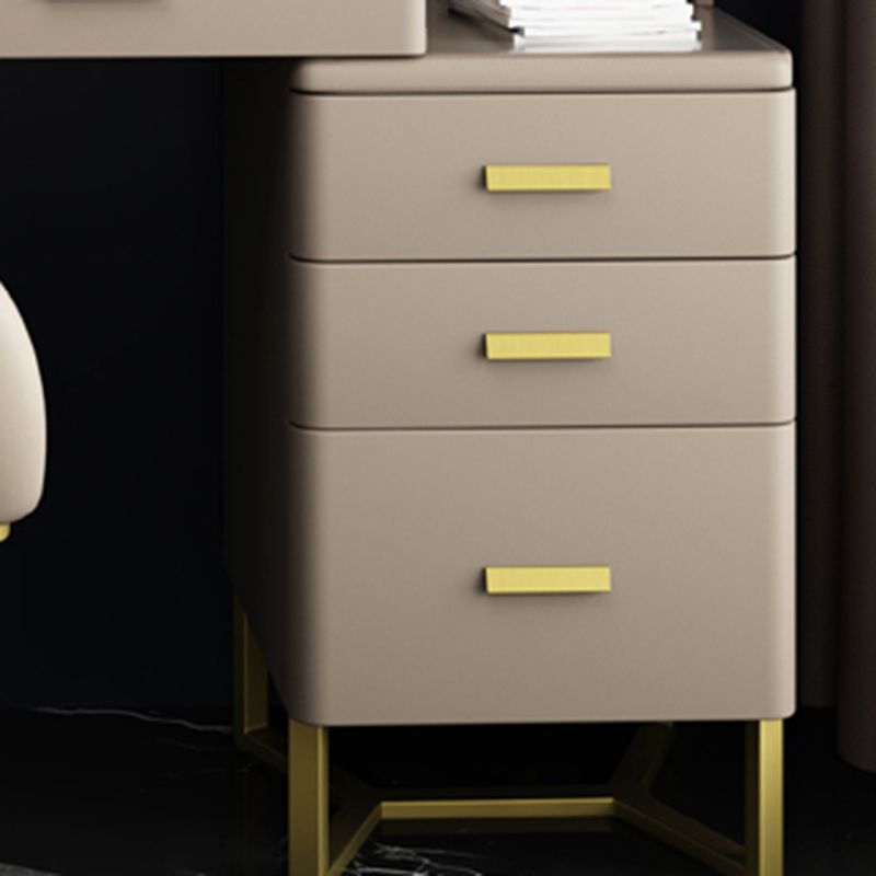 2-teiliger Waschtisch mit gepolstertem Hocker Metall Make-up Eitelkeit