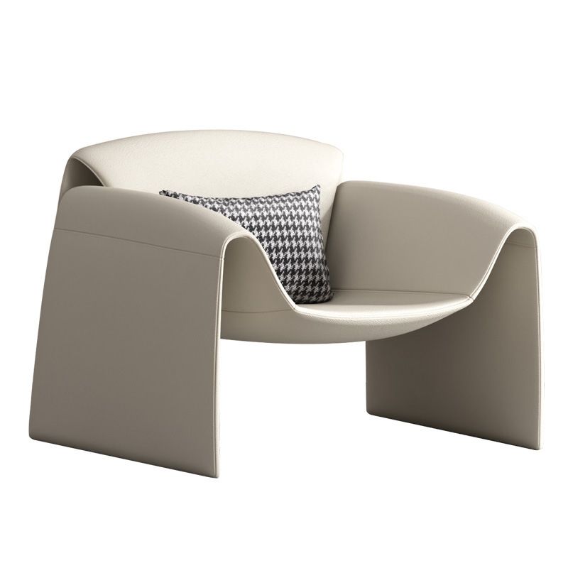 Solid Color Lounge Chair with a Headrest, Modern Accent Chair Clearhalo 'Accent Chairs' 'accent_chairs' 'Chairs & Seating' 'furn' 'furn_accent_chairs' 'Furniture' 'Living Room Furniture' 1200x1200_51fde93e-3eb7-4f79-a1a1-1366c932779f