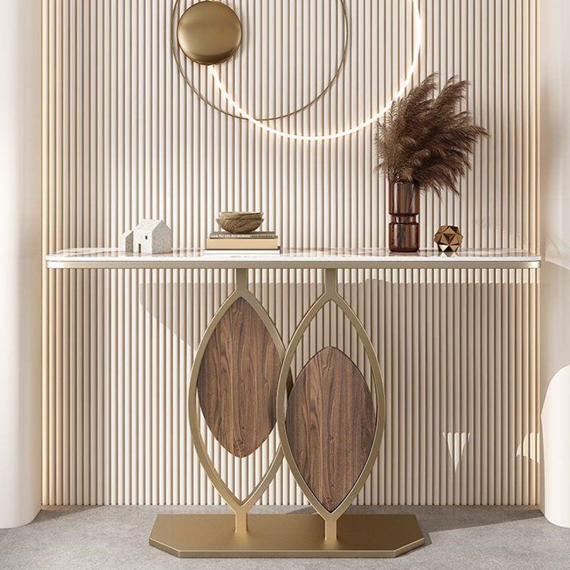 Console glam alta 31,5 "Tavolo da accento in pietra 1-tavolo per Hall