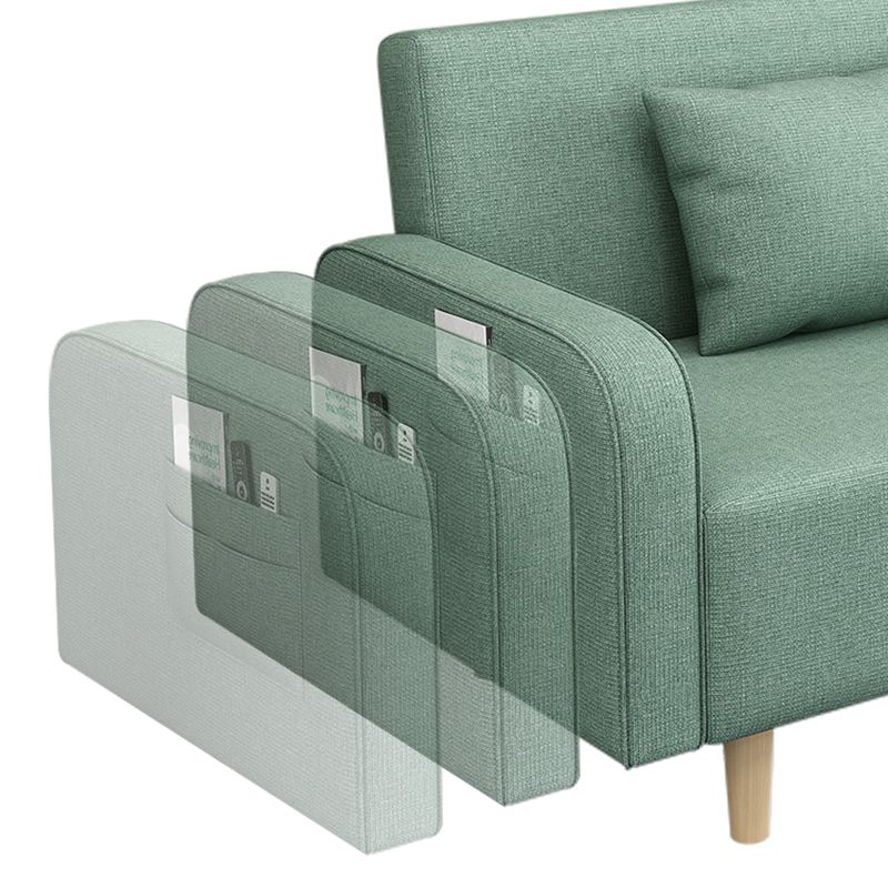 Square Arm Split Back Nordic Fabric 3-seat Sofa Spleeper Sofa 28.74" D x 35.43" H Clearhalo 'furn' 'furn_sofas' 'Furniture' 'furniture_sofas' 'kitchen' 'kitchen_sofas' 'Living Room Furniture' 'Sofa' 'sofas' 1200x1200_52003a6e-3519-4a37-b154-ce5a200a57d0