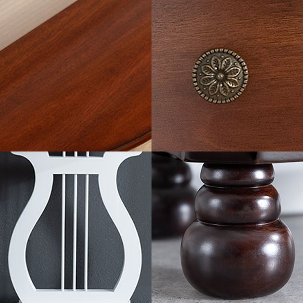 Table de consola de 1 cortavadora 30.32 "Mesa de acento de madera maciza de madera maciza para Hall