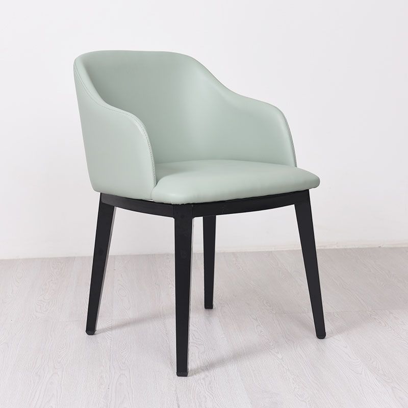 Arm Dining Chairs Modern Faux Leather Side Chairs for Kitchen Clearhalo 'Dining Chairs' 'Dining Tables & Seating' 'dining_chair' 'furn' 'furn_dining_chair' 'Furniture' 'Kitchen & Dining Furniture' 1200x1200_5200acaf-cc13-4531-a447-e440be655872