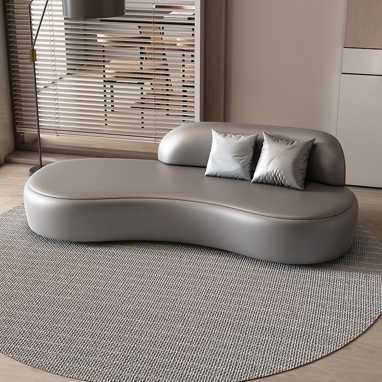Modern Chaise Lounge Genuine Leather Chaise Lounge with Recessed Arm Clearhalo 'Chairs & Seating' 'Chaise Lounge' 'chaise_lounge' 'furn' 'furn_chaise_lounge' 'Furniture' 'Living Room Furniture' 1200x1200_5200d6b8-8846-4cd8-9071-2b8b7c74e4bf