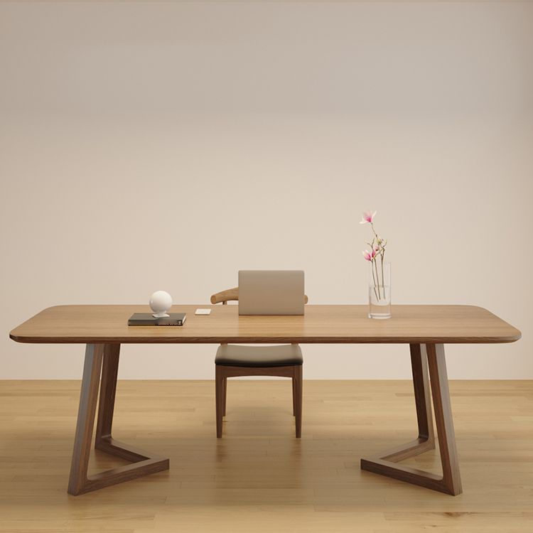 Modern Office Writing Table Solid Wood Rectangular Office Desk Clearhalo 'furn' 'furn_office_desk' 'Furniture' 'Office Desks' 'Office Furniture' 'office_desk' 1200x1200_52020ef1-b1f4-4f0f-8be8-95110453bf84