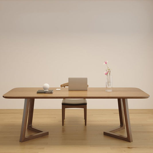 Modern Office Writing Table Solid Wood Rectangular Office Desk Clearhalo 'furn' 'furn_office_desk' 'Furniture' 'Office Desks' 'Office Furniture' 'office_desk' 1200x1200_52020ef1-b1f4-4f0f-8be8-95110453bf84