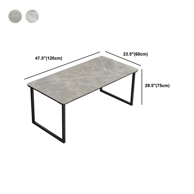 Modern Style Slate Table with Rectangular Black Metal Sleigh Base Coffee Table Clearhalo 'Coffee & Accent Tables' 'Coffee Tables' 'coffee_tables' 'furn' 'furn_coffee_tables' 'Furniture' 'Living Room Furniture' 1200x1200_520605ac-eceb-47c7-9f1c-e39524cbcb3c