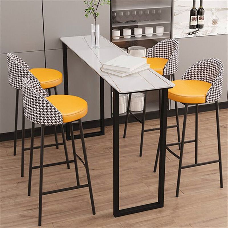 Modern Sintered Stone Table Rectangle Bar Counter Table for Home Clearhalo 'Bar Furniture' 'Bar Tables' 'bar_tables' 'furn' 'furn_bar_tables' 'Furniture' 'furniture_bar_tables' 'Kitchen & Dining Furniture' 1200x1200_520712e5-56e5-4125-bda4-03f8835408ab