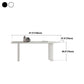 Sintered Stone Dining Table Modern Free Form White Furniture with Double Pedestal for Home