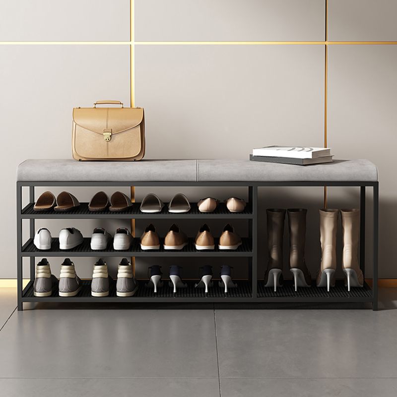 Modern Cushioned Seating Bench Rectangle Shoe Storage Entryway Bench Clearhalo 'Benches' 'Chairs & Seating' 'furn' 'furn_benches' 'Furniture' 'Living Room Furniture' 1200x1200_52079792-9860-49f9-8b63-af0b3e85e6fb
