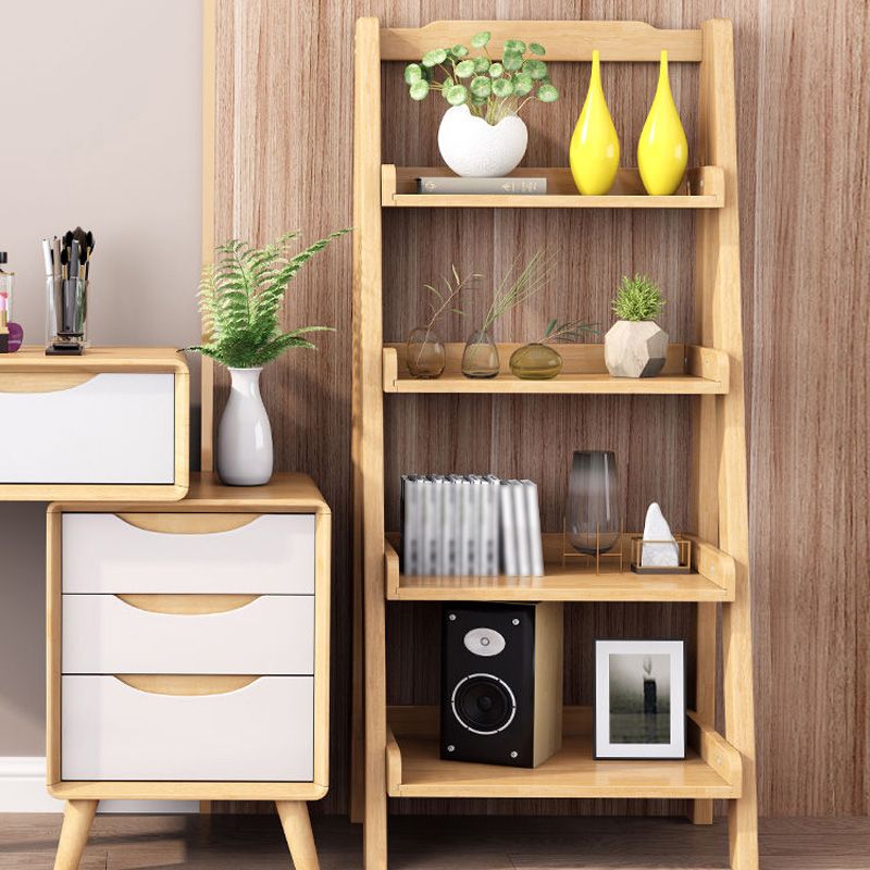 Modern Style Ladder Bookshelf Solid Wood Open Shelf Bookcase Clearhalo 'Bookcases' 'furn' 'furn_bookcases' 'Furniture' 'furniture_bookcases' 'kitchen' 'kitchen_bookcases' 'Living Room Furniture' 'Office Furniture' 1200x1200_5208bcd3-5630-4dbf-aa59-cd6989c18721