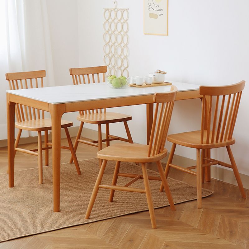 51'' Sintered Stone Rectangle Table Medieval Modern Table with Beech Wood 4 Legs Clearhalo ' dining_table' 'Dining Tables & Seating' 'Dining Tables' 'furn' 'furn_dining_table' 'Furniture' 'furniture_dining_table' 'Kitchen & Dining Furniture' 'kitchen&dining_furn' 'kitchen' 'kitchen_dining_table' 1200x1200_520a5b3d-5cae-4273-94f4-23fc5991aa4e