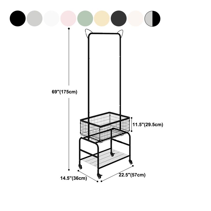 Glam metallico gancio cappotto mobile a piedi per camera da letto