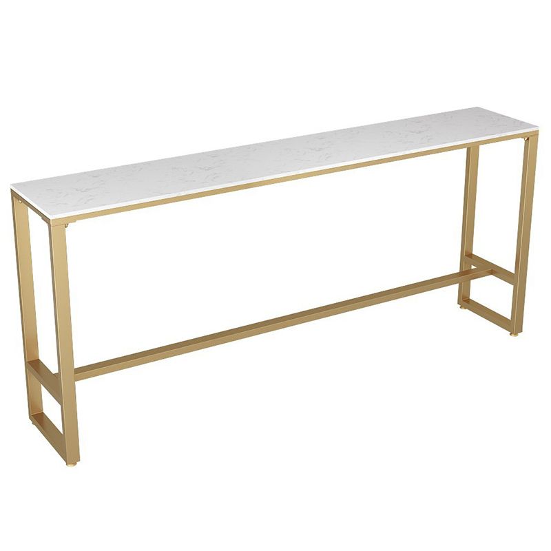 Rectangle Faux Marble Bar Height Table Contemporary Trestle Base Bar Table Clearhalo 'Bar Furniture' 'Bar Tables' 'bar_tables' 'furn' 'furn_bar_tables' 'Furniture' 'Kitchen & Dining Furniture' 1200x1200_520bb4b5-5c50-4e8d-87e0-3170e55350bb