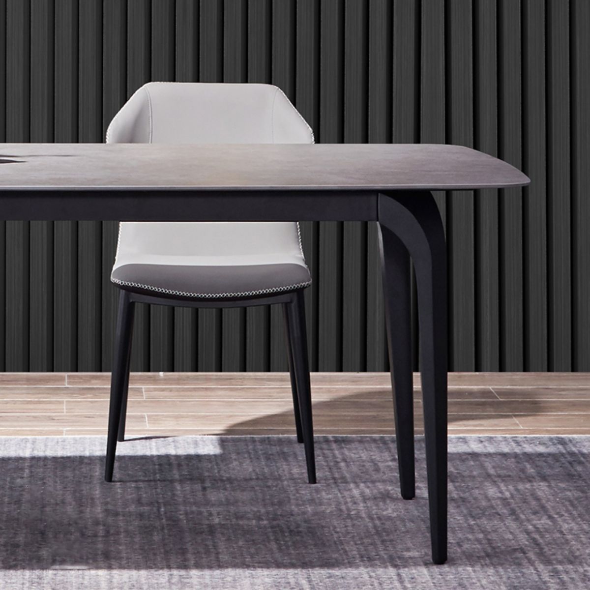 Modern 1/2/4/7 Pieces Dinette Set with Grey Sintered Stone Top Rectangle Dining Table Set Clearhalo 'Dining Room Sets' 'Dining Tables & Seating' 'dining_room_set' 'furn' 'furn_dining_room_set' 'Furniture' 'furniture_dining_room_set' 'Kitchen & Dining Furniture' 1200x1200_520e15e4-c68b-42d4-b8c3-8511cb8007e6