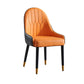 Glam Wood Dining Arm Chair Faux Leather Dining Chairs for Restaurant Use