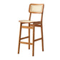 Contemporary Wood Bar and Counter Stool Rattan Low Back Stool with 4 Legs Clearhalo 'Bar Furniture' 'Bar Stools' 'bar_stools' 'furn' 'furn_bar_stools' 'Furniture' 'furniture_bar_stools' 'Kitchen & Dining Furniture' 1200x1200_520f56d5-722b-4bd4-8315-2624e1e6ad56