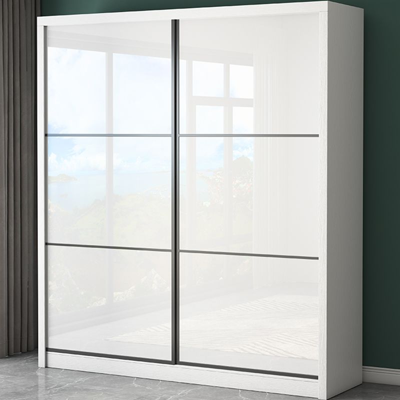Wit High Gloss Garderobe Armoire Modern Engineered Wood Garderobe