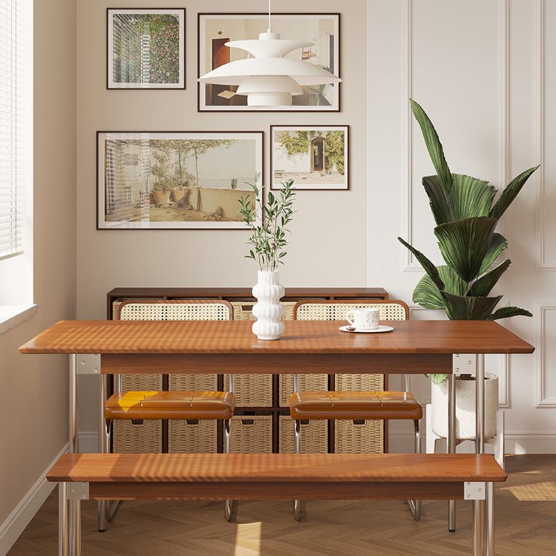 Simple Solid Wood Dining Table Brown Standard Dining Table for Kitchen Clearhalo ' dining_table' 'Dining Tables & Seating' 'Dining Tables' 'furn' 'furn_dining_table' 'Furniture' 'furniture_dining_table' 'Kitchen & Dining Furniture' 'kitchen&dining_furn' 'kitchen' 'kitchen_dining_table' 1200x1200_5210868f-c8d6-4242-b434-d84605fbeaef