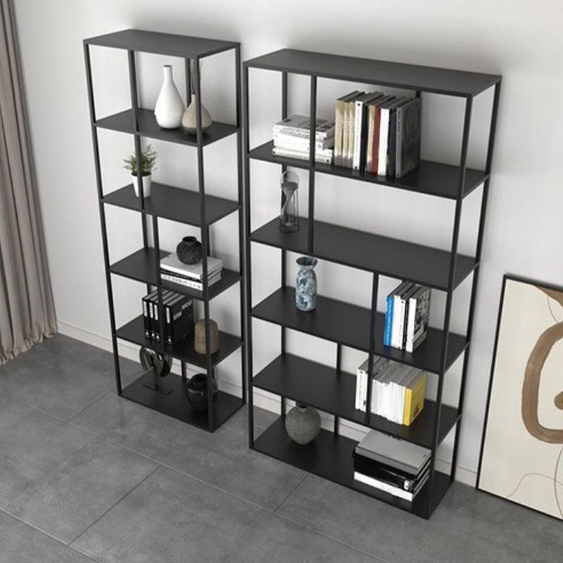 Industrial Style Metal Etagere Bookcase with Rectangular Shelves Bookcase Clearhalo 'Bookcases' 'furn' 'furn_bookcases' 'Furniture' 'furniture_bookcases' 'kitchen' 'kitchen_bookcases' 'Living Room Furniture' 'Office Furniture' 1200x1200_5211638b-12c5-4c08-aaf5-e198c33df8f3