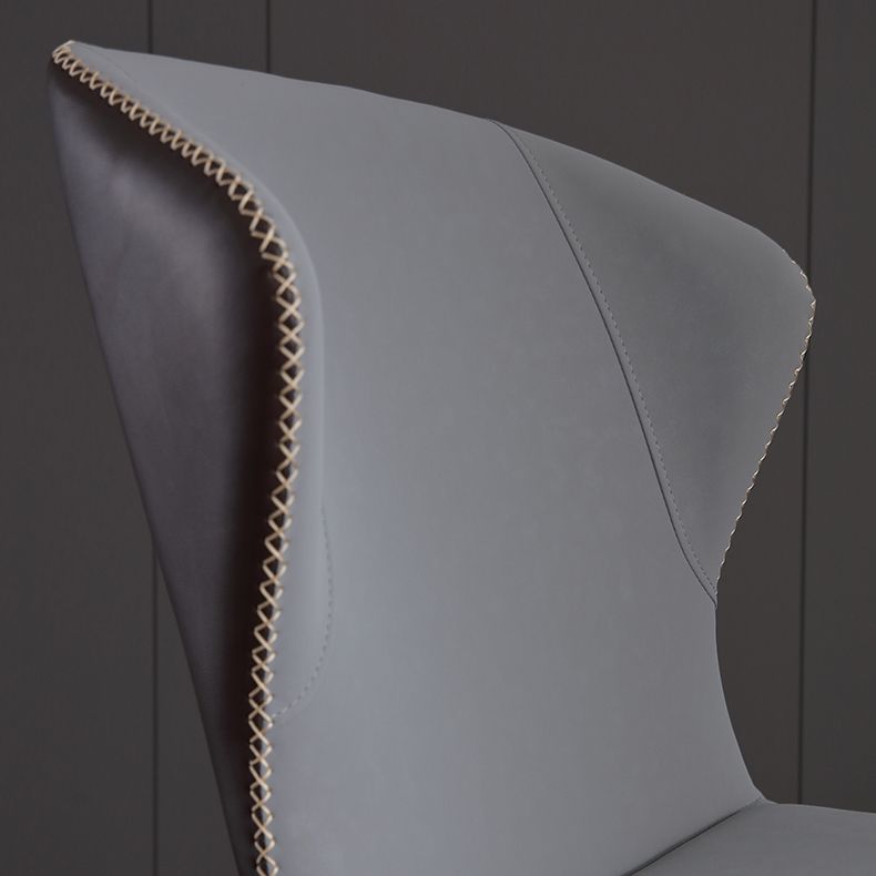 Industrial Wingback Parsons Chair Leather Dining Armless Side Chairs (Set of 4) Clearhalo ' kitchen&dining_furn' 'Dining Chairs' 'Dining Tables & Seating' 'dining_chair' 'furn' 'furn_dining_chair' 'Furniture' 'furniture_dining_chair' 'Kitchen & Dining Furniture' 'kitchen' 1200x1200_5212fa94-ee38-4b5c-9467-1696e1773e31